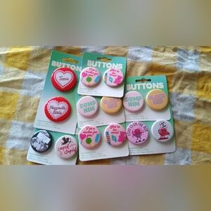14 Assorted Pinback Button Sets
